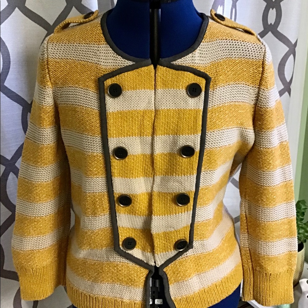 Yellow Striped Cardigan